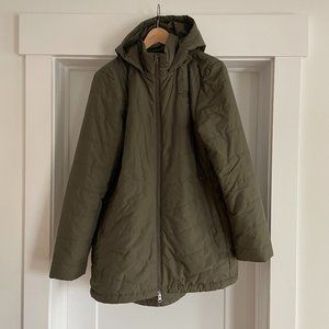The North Face Women's Lightweight Mid-Length Jacket with Hood - Olive Green